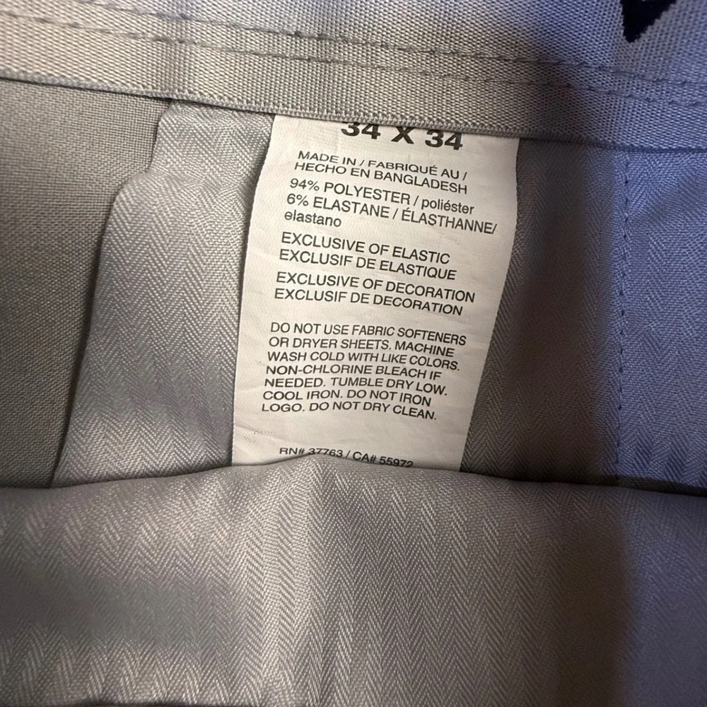 Callaway Mens Gray Plaid Golf Pants 34x34 Performance Stretch Trousers - Picture 3 of 5